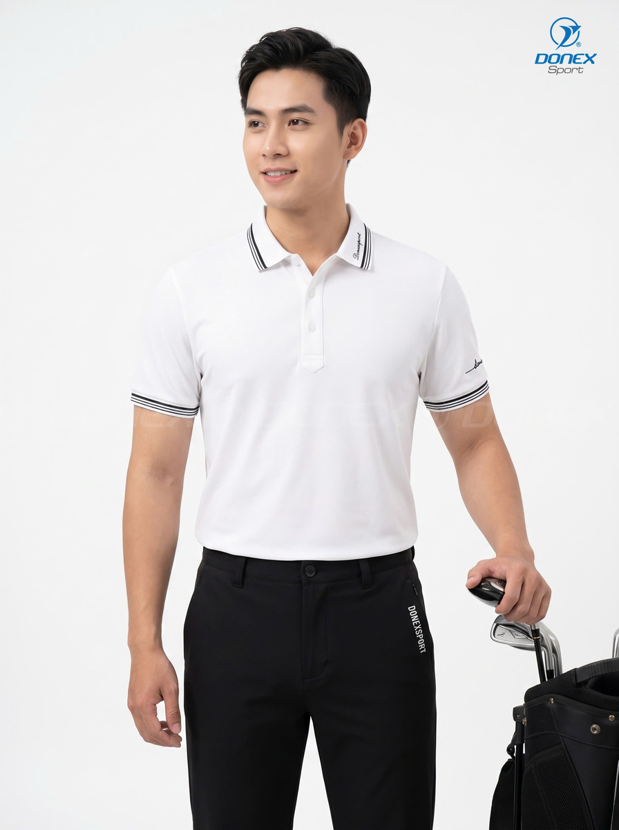 Áo thể thao nam MC-9156 Trắng phối đen
